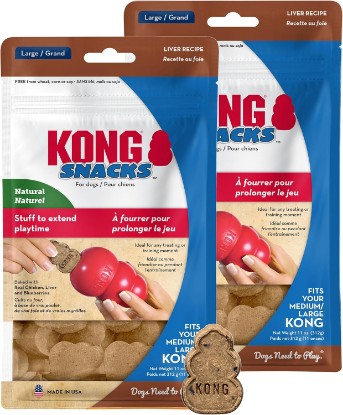Picture of KONG Snacks Dog Treats – 2-Pack (Large, Liver) | All-Natural, Made in USA, Fits Classic Toys, No Wheat, Corn or Soy