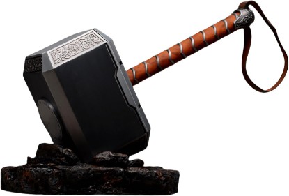 Picture of Sword Valley Thor's Hammer With Base - Nordic Myth Metal War Hammer - 44.5cm/17.5" - Cosplay Props Available For Collection - The Dark World Lightning Strike Hammer