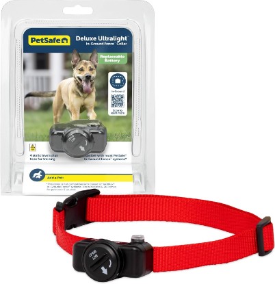 Picture of PetSafe Ultralight Collar In-Ground Fence | Collar Only, Replacement, Extra, Add-A-Dog, Tone & Static Correction, Waterproof, Dogs & Cats 8 lb+