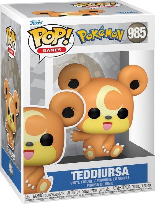 Picture of Funko POP! Games: Pokemon - Teddiursa | Official Merch - Collectable Vinyl Figurine for Shelf Display - Birthday Gift Idea for Fans and Collectors