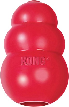 Picture of KONG Classic Stuffable Dog Toy, Natural Rubber Chew, for Medium Dogs | Treat-Filling Fetch & Chew Toy with Erratic Bounce, Made from KONG Durable Natural Rubber for Extended Playtime