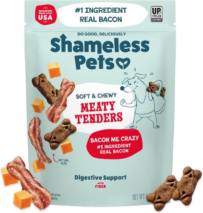 Picture of Shameless Pets Bacon Me Crazy Meaty Tenders, Soft Dog Treats, 8oz