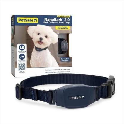 Picture of PetSafe NanoBark 2.0 Bark Collar for Small Dogs | 10 Static Levels, Responds Only To Your Dog's Bark, Up To 7-Day Battery, Rechargeable, Waterproof, Dogs 8 lb+, Neck 4-15 in