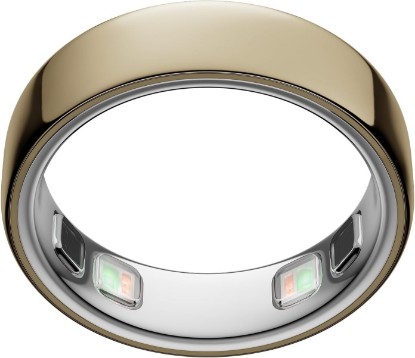 Picture of OURA Ring 5 Smart Ring - Gold - Size 9 - Fitness & Sleep Tracker | World’s Smallest Smart Ring, Activity, Women's Health, AI Advisor, 1 Week Battery Life, IP68 Waterproof, Size Before You Buy