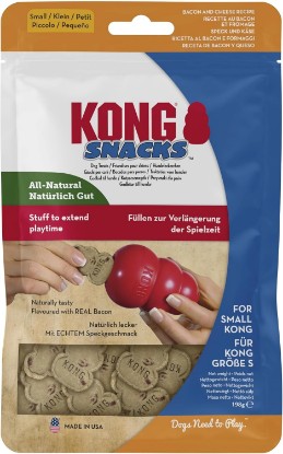 Picture of KONG Snacks - All Natural Dog Treats (Best used with KONG Rubber Toys) - Bacon and Cheese Biscuits - For Small Dogs