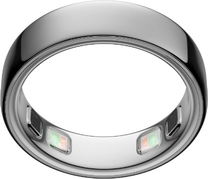 Picture of OURA Ring 5 Smart Ring - Silver - Size 10 - Fitness & Sleep Tracker | World’s Smallest Smart Ring, Activity, Women's Health, AI Advisor, 1 Week Battery Life, IP68 Waterproof, Size Before You Buy