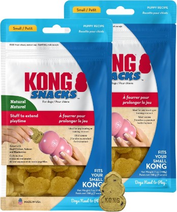 Picture of KONG Snacks Dog Treats – 2-Pack (Small, Puppy) | All-Natural, Made in USA, Fits Classic Toys, No Wheat, Corn or Soy