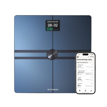 Picture of Withings Body Comp - Scale for Body Weight and Complete Body Analysis, Wi-Fi & Bluetooth, Baby Digital Scale, Accurate Visceral Fat, Heart Health, Scales Compatible with Apple