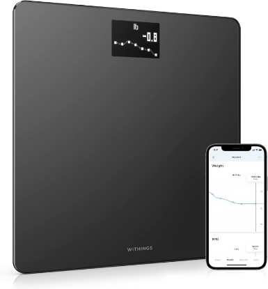 Picture of Withings Body - Digital Wi-Fi Smart Scale with Automatic Smartphone App Sync, BMI, Multi-User Friendly, with Pregnancy Tracker & Baby Mode