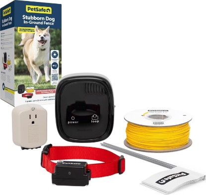 Picture of PetSafe Stubborn Dog In-Ground Fence, Up to 1/3 Acre | Includes 500 Ft Wire for 1/3 Acre, Expandable to 25 Acres, Tone, Vibration, & Static, DIY Install, Dogs 8 lb+, Neck 6-28 in