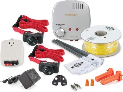 Picture of PetSafe Basic In-Ground Fence, 2 Dog, Up to 1/3 Acre | Includes 2 Collars, Tone & Static, Expandable to Unlimited Collars and 5 Acres, up to 2 Months Battery Life, Pets 8lb+