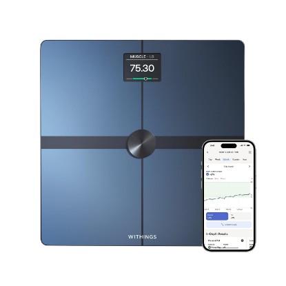 Picture of Withings Body Smart - Accurate Scale for Body Weight and Fat Percentage, Body Composition Wi-Fi and Bluetooth Weight Scale, Baby Weight Scale, Smart Scale Apple Health Compatible, Bathroom Scale