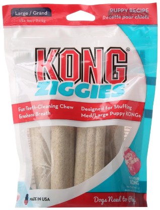 Picture of KONG Puppy Stuff'n Ziggies Large Dog Treat, 8 oz