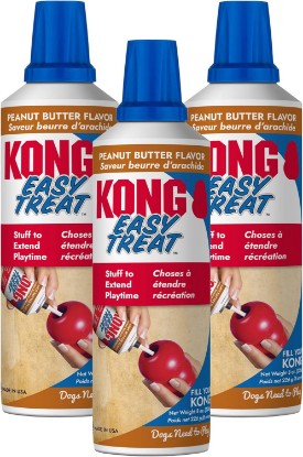 Picture of KONG Easy Treat Peanut Butter Dog Paste 3-Pack – Mess-Free Stuffing Treat | Mess-free toy stuffing and training treat, peanut butter flavor, highly digestible, made in USA, no refrigeration needed
