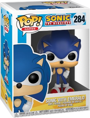 Picture of Funko POP! Games: Sonic the Hedgehog - Sonic with Emerald | Official Video Games Merch - Collectable Vinyl Figurine for Shelf Display - Birthday Gift Idea for Fans and Collectors