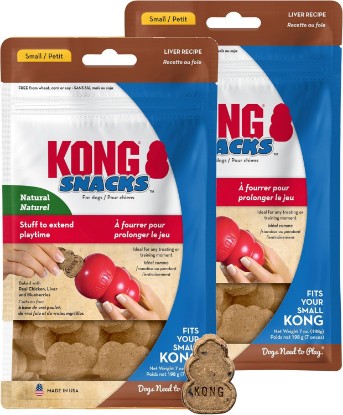 Picture of KONG Snacks Dog Treats – 2-Pack (Small, Liver) | All-Natural, Made in USA, Fits Classic Toys, No Wheat, Corn or Soy