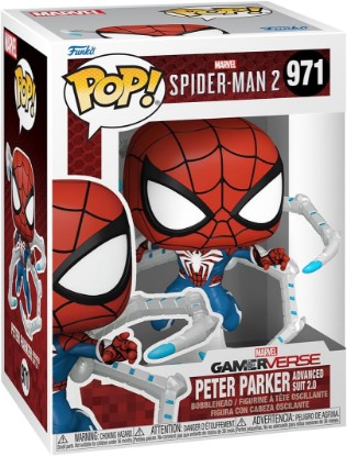 Picture of Funko POP! Games: Spider-Man 2 - Peter Parker Suit | Official Video Games Merch - Collectable Vinyl Figurine for Shelf Display - Birthday Gift Idea for Fans and Collectors