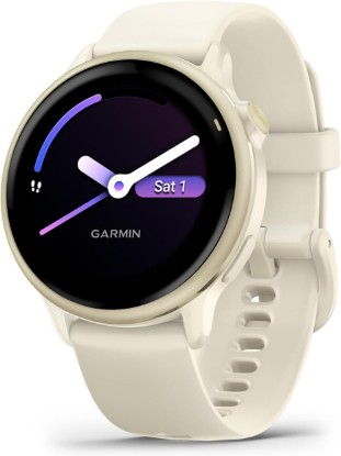 Picture of Garmin vívoactive® 6, Health & Fitness GPS Smartwatch, 42mm, Bone | 24/7 Health Monitoring, Built-In Sports Apps, Sleep Coach, Body Battery™ Energy Monitoring, Daily Suggested Workouts
