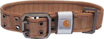 Picture of Carhartt Nylon Wide Dog Collar Carhartt Brown Large | Pet Fully Adjustable, Webbing, for Dogs, Heavy Duty Nylon for Walking & Training