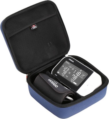 Picture of FBLFOBELI Hard Case for OMRON Platinum BP5450 BP5465 Blood Pressure Monitor | EVA Hard Shell, for OMRON Gold BP5350 BP5360/7 Series BP7350/10 Series BP7450 Upper Arm Blood Pressure Monitor, Blue