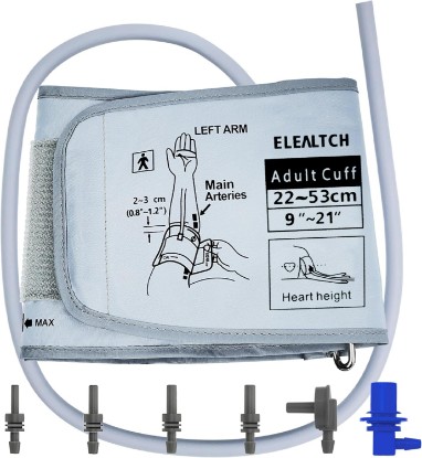 Picture of Extra Large Cuff Compatible with Most BP Monitors 9"-21" Inches (22-53CM) XL Blood Pressure Cuff Adult ARM BP Replacement Cuff for Big ARM (X-Large)