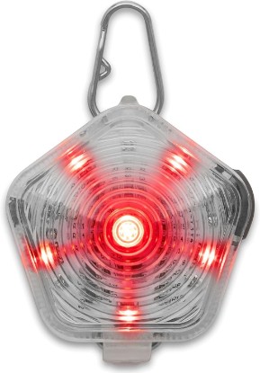 Picture of Ruffwear Beacon Safety Light for Dogs, Rechargeable, Clear Lake | Durable & Waterproof, High Performance Safety Light Visible in Low-Light Conditions or Inclement Weather, 3 LED Color Options