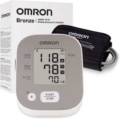 Picture of Omron Bronze Blood Pressure Monitor & Upper Arm Blood Pressure Cuff | For Home Use - #1 Doctor & Pharmacist Recommended Brand - Clinically Validated - Connect App