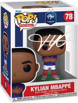 Picture of Kylian Mbappe #78 France Facsimile Signed Reprint Laser Autographed Funko POP! Soccer Figurine with Protector Case