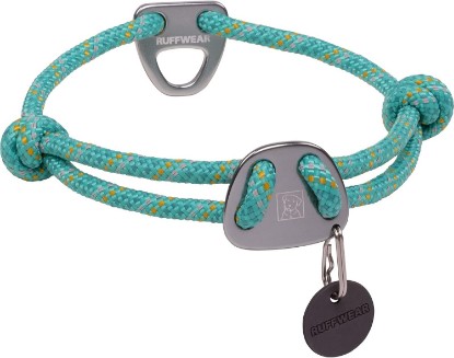 Picture of Ruffwear Knot-a-Collar Dog Collar, Climbing Rope Collar for Everyday Use, Aurora Teal, 14"-20"