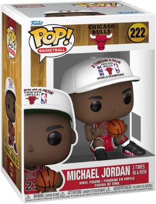Picture of Funko POP! NBA: Bulls - Michael Jordan (3X in a Row) | Official Merch - Collectable Vinyl Figurine for Shelf Display - Birthday Gift Idea for Fans and Collectors