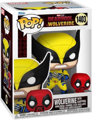 Picture of Funko POP! & Buddy: Deadpool & Wolverine - Wolverine with Babypool | Official Superheroes Merch - Collectable Vinyl Figurine for Shelf Display - Birthday Gift Idea for Fans and Collectors