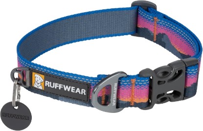 Picture of Ruffwear Crag Dog Collar, Alpine Dusk, 11"-14" | Stylish Adventure Collar with Premium Reflective Tubelok Webbing, Side Release Buckle, Aluminum V-Ring & ID Tag Silencer