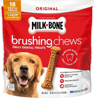 Picture of Milk-Bone Original Brushing Chews, 18 Large Daily Dental Dog Treats