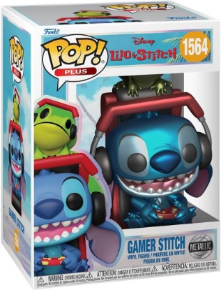 Picture of Funko POP! Plus: Lilo & Stitch - Gamer Stitch (MT) | Official Merch - Collectable Vinyl Figurine for Shelf Display - Birthday Gift Idea for Fans and Collectors