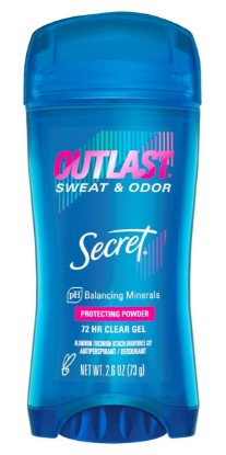 Picture of Secret Deodorant Outlast Clear Gel Protecting Powder 2.6 Ounce (76ml) (6 Pack)