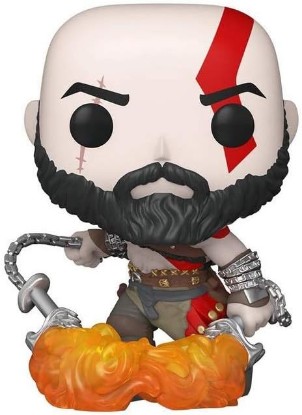 Picture of Funko Pop! God of War Kratos with The Blades of Chaos Exclusive Figure 154 GITD Glow in The Dark