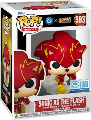 Picture of Funko POP! Heroes: Justice League & Sonic - Sonic/Flash Hybrid | Official Video Games Merch - Collectable Vinyl Figurine for Shelf Display - Birthday Gift Idea for Fans and Collectors