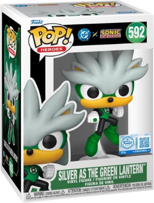 Picture of Funko POP! Heroes: Justice League & Sonic - Silver as Green Lantern | Official Video Games Merch - Collectable Vinyl Figurine for Shelf Display - Birthday Gift Idea for Fans and Collectors
