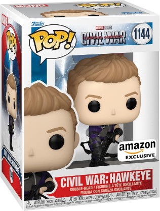 Picture of Funko POP! Marvel: Civil War - Hawkeye 2 of 12 - Amazon Exclusive | Official Merch - Collectable Vinyl Figurine for Shelf Display - Birthday Gift Idea for Fans and Collectors
