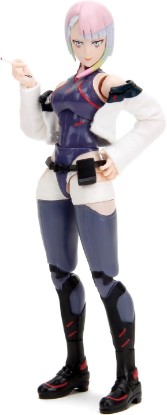 Picture of Jada Cyberpunk Edgerunners Lucy - 1:12 Scale Action Figure - 5.7” Highly Articulated Collectible with Accessories - Ages 15+ - Soft Goods Jacket, Detailed Sculpt | Cyberpunk Edgerunners 6 Inch Action Figure 1/12 Scale - Lucy