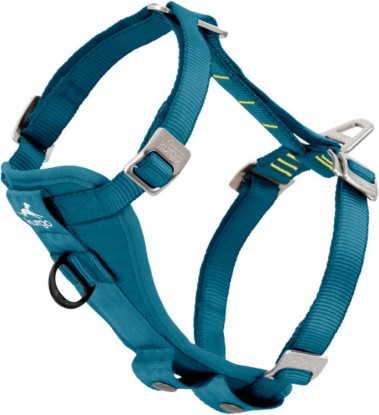 Picture of Kurgo Enhanced Strength Tru-Fit Smart Harness, Ink Blue, Large | Crash Tested Car Harness for Dogs up to 75Lbs, Seatbelt Tether & Steel Carabiner, All-Steel Buckles, Padded Chest for Comfort