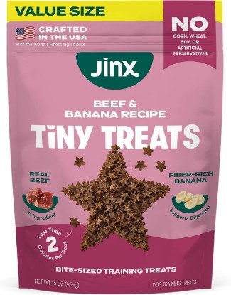 Picture of Jinx Dog Training Treats, Bite-Sized Training Treats for Dogs, Beef, 16oz | Healthy Dog Treats Training with Grass-Fed Beef, Vitamins for Immunity & No Fillers for Puppies, Adults & Seniors