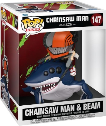 Picture of Funko POP! Rides Deluxe: Chainsaw Man - Reze and Beam | Official Merch - Collectable Vinyl Figurine for Shelf Display - Birthday Gift Idea for Fans and Collectors