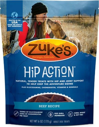 Picture of Zuke’s Hip Action, Hip And Joint Support Treats, Soft And Chewy Natural Beef Dog Treats, Beef Recipe - 6.0 OZ Bag