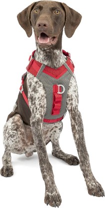 Picture of Kurgo Journey Air Dog Harness, Red, Medium | Padded Chest, Ripstop Outer & Breathable Mesh, Back Assist Handle, Rust-Free Aluminum Hardware, Reflective Trim
