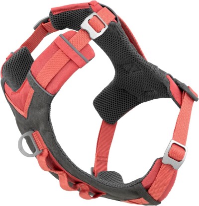Picture of Kurgo Journey Air Dog Harness, Coral, Large | Padded Chest, Ripstop Outer & Breathable Mesh, Back Assist Handle, Rust-Free Aluminum Hardware, Reflective Trim