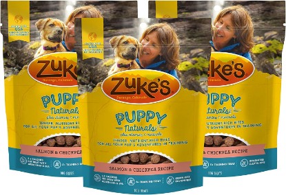 Picture of Zuke's Puppy Naturals Dog Treats Salmon & Chickpea, 5 Ounce (Pack of 3)
