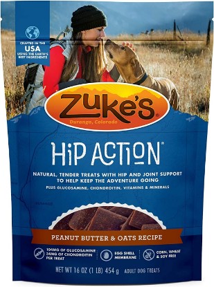 Picture of Zuke's Hip Action Hip & Joint Dog Treats Peanut Butter & Oats Recipe, 16 OZ