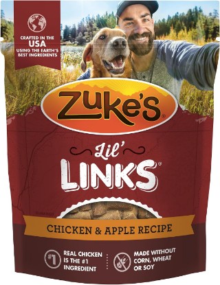 Picture of Zuke's Lil’ Links Chicken and Apple Recipe Pet Treats for Dogs - 6 oz. Bag