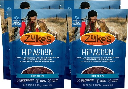 Picture of Zuke's Hip Action Hip & Joint Natural Dog Treats Crafted in The USA 16 Ounce (Pack of 4)